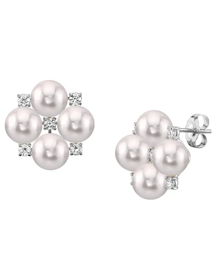 Akoya Pearl Diamond Renee Earrings SPT Earrings