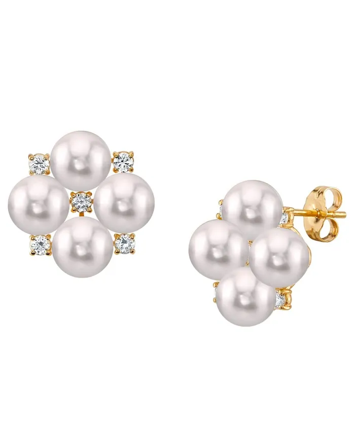 Akoya Pearl Diamond Renee Earrings SPT Earrings