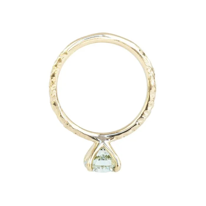 Anueva Jewelry Rings 150ct GIA Fancy Light Green Diamond Ring in Yellow Gold Evergreen Solitaire