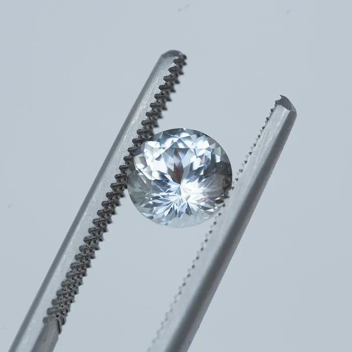 Anueva Jewelry Rings 169ct Silver Blue Grey Montana Sapphire Double Prong Solitaire Ring in 14k Rose Gold