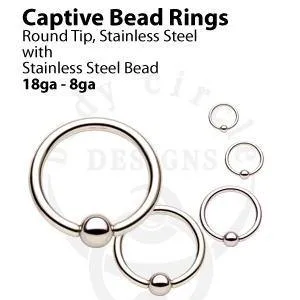 Body Circle Designs 12g Captive Bead Ring by Body Circle Designs Rings