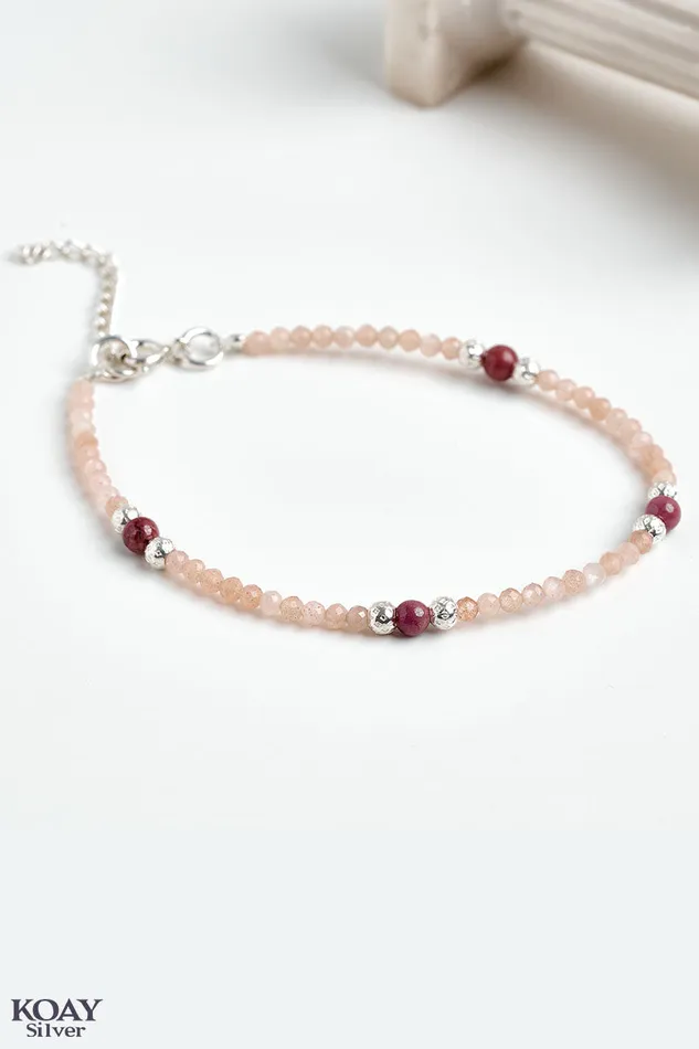 Bracelets KOAY Silver Store Sun Stones Bracelet