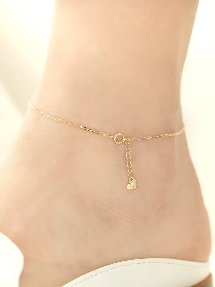 Bracelets MinimalBijoux 14K Gold Lucky Elephant Anklet Bracelet