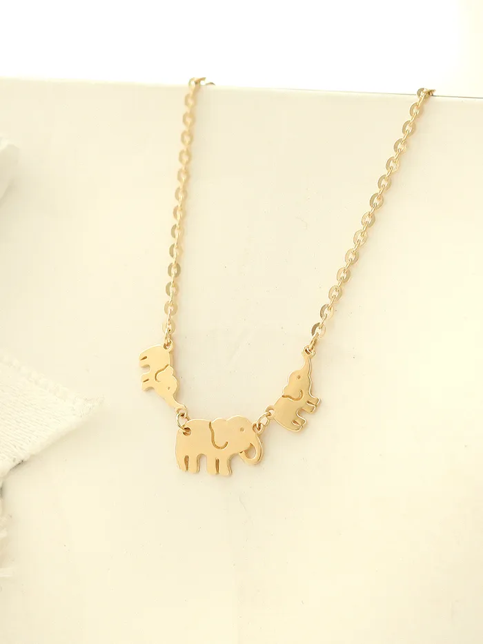 Bracelets MinimalBijoux 14K Gold Lucky Elephant Anklet Bracelet