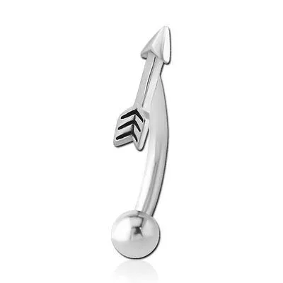 Bracelets Tulsa Body Jewelry Arrow Stainless Eyebrow Barbell