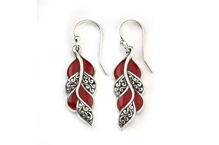 Cascada Leaf Earrings Coral Samuel B Earrings