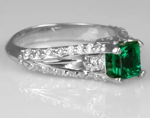 Custom Princess Engagement Ring For Princess Cut Diamond vendorunknown Rings