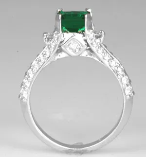 Custom Princess Engagement Ring For Princess Cut Diamond vendorunknown Rings