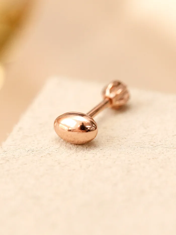 Earrings 14K Gold Volume Egg Ball Cartilage Earring 18G16G MinimalBijoux