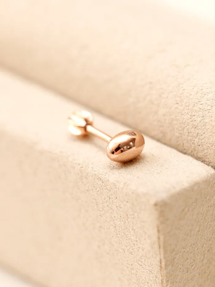 Earrings 14K Gold Volume Egg Ball Cartilage Earring 18G16G MinimalBijoux