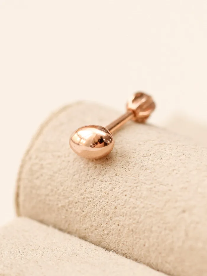 Earrings 14K Gold Volume Egg Ball Cartilage Earring 18G16G MinimalBijoux