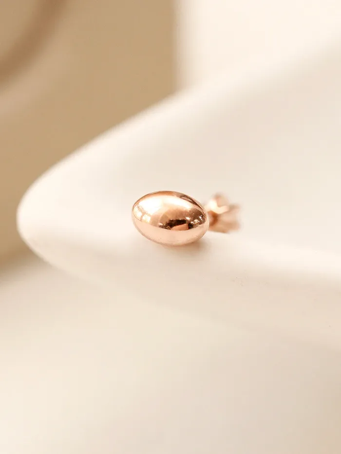 Earrings 14K Gold Volume Egg Ball Cartilage Earring 18G16G MinimalBijoux