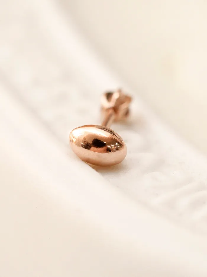 Earrings 14K Gold Volume Egg Ball Cartilage Earring 18G16G MinimalBijoux