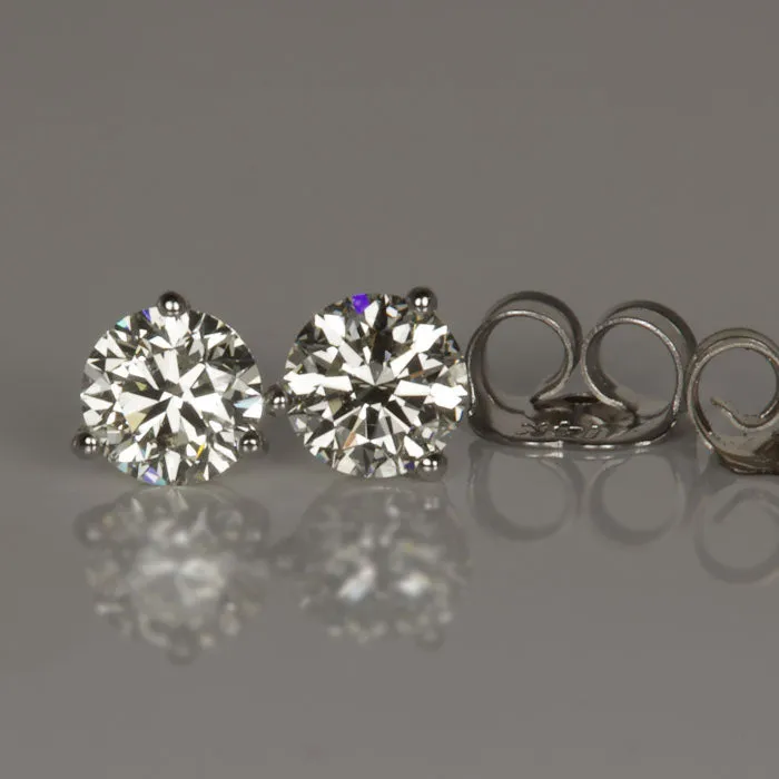 Earrings 14K White Gold Diamond Stud Earrings 80 Carat vendorunknown