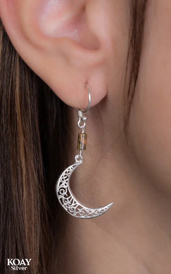 Earrings KOAY Silver Store Silver Crescent Earring