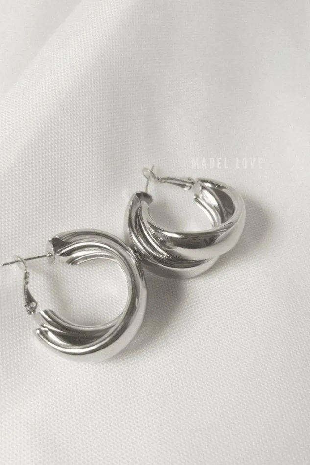 Earrings Mabel Love Boutique Chunky Double Hoop Earrings