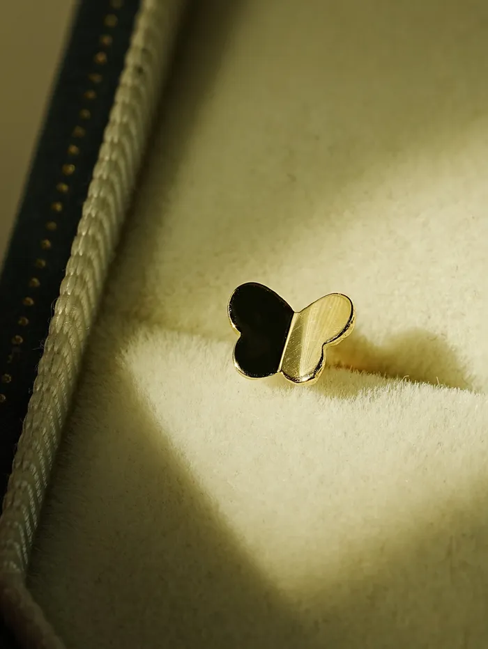 Earrings MinimalBijoux 14K Gold Block Butterfly Cartilage Earring 20G