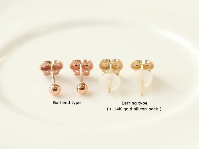 Earrings MinimalBijoux 14K Gold Cubic Owl cartilage earring 20g