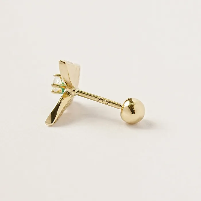 Earrings MinimalBijoux 14K Gold Enamel Cubic Butterfly Cartilage Earring 20g