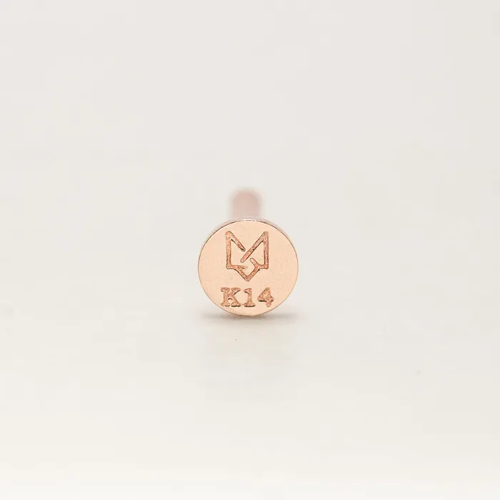 Earrings MinimalBijoux 14K Gold Minimi Triple line half hoop Internally Threaded Labret Piercing 18G16G