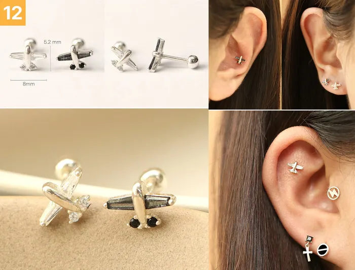 Earrings MinimalBijoux 925 Silver Simple Daily cartilage earring 20g