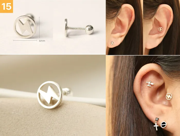 Earrings MinimalBijoux 925 Silver Simple Daily cartilage earring 20g