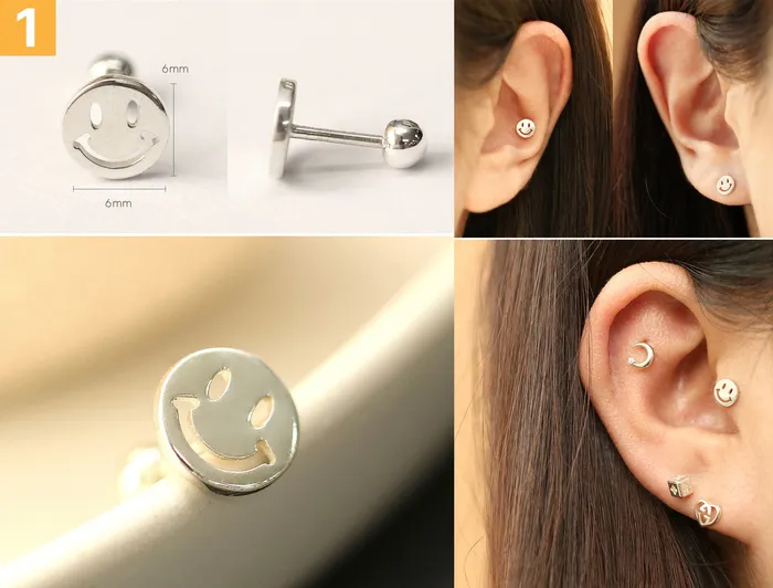Earrings MinimalBijoux 925 Silver Simple Daily cartilage earring 20g