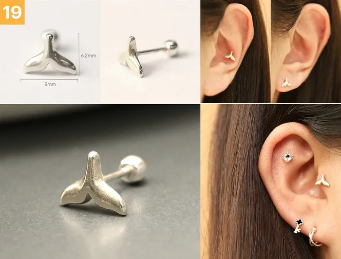 Earrings MinimalBijoux 925 Silver Simple Daily cartilage earring 20g