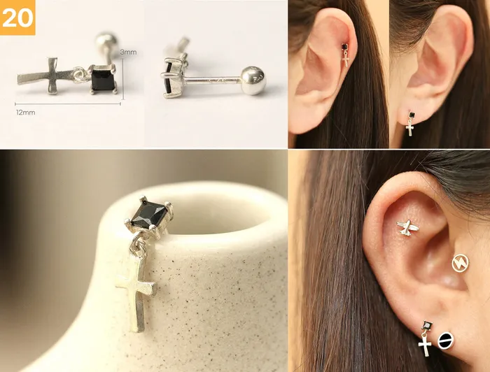 Earrings MinimalBijoux 925 Silver Simple Daily cartilage earring 20g