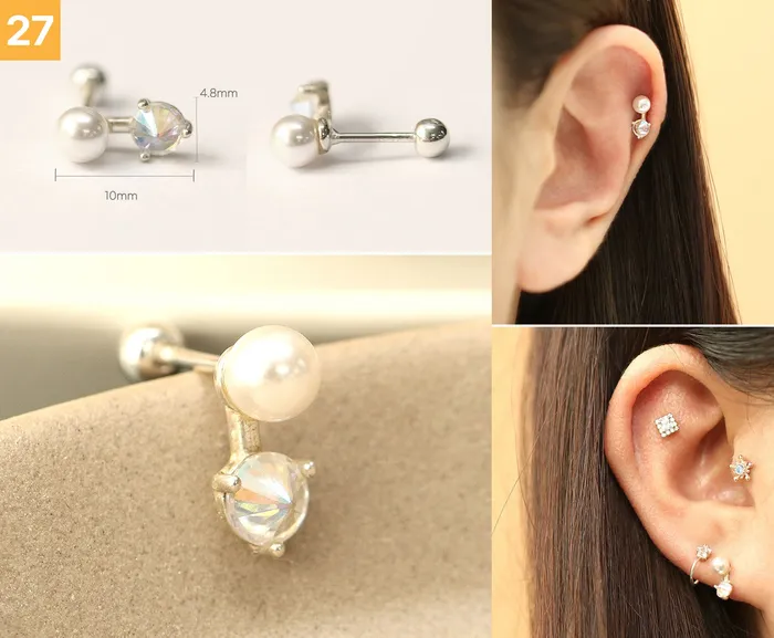 Earrings MinimalBijoux 925 Silver Simple Daily cartilage earring 20g