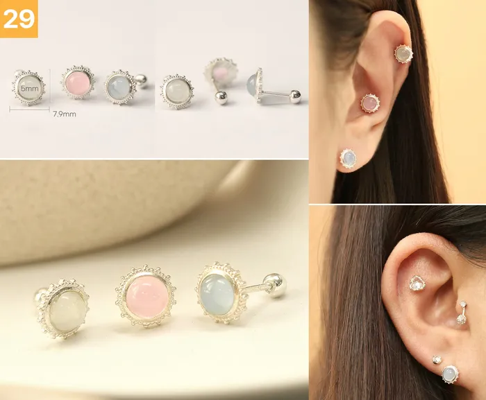 Earrings MinimalBijoux 925 Silver Simple Daily cartilage earring 20g