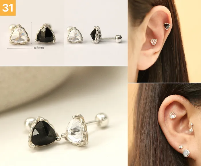 Earrings MinimalBijoux 925 Silver Simple Daily cartilage earring 20g