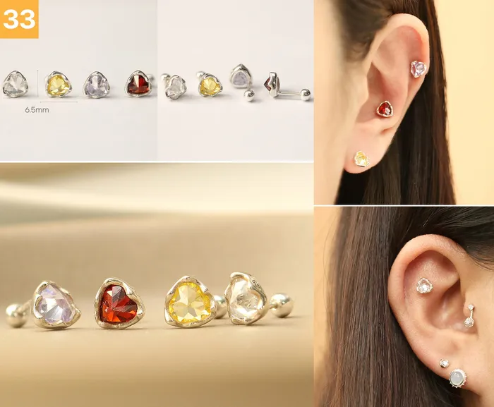 Earrings MinimalBijoux 925 Silver Simple Daily cartilage earring 20g
