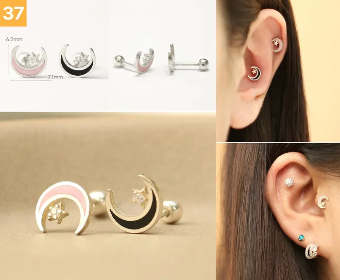 Earrings MinimalBijoux 925 Silver Simple Daily cartilage earring 20g