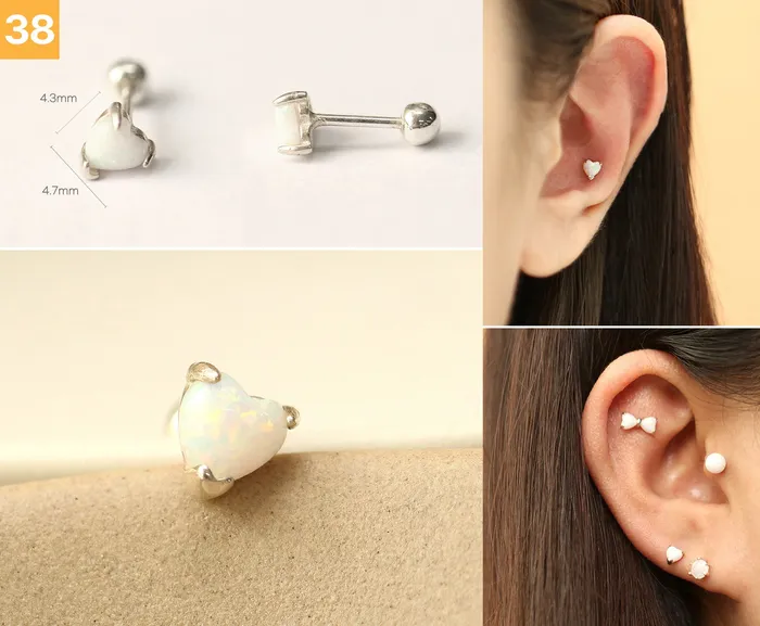 Earrings MinimalBijoux 925 Silver Simple Daily cartilage earring 20g