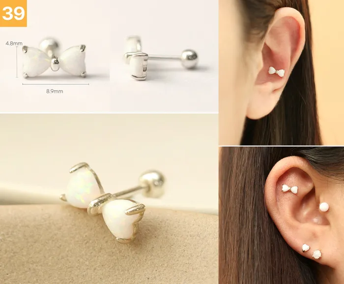 Earrings MinimalBijoux 925 Silver Simple Daily cartilage earring 20g