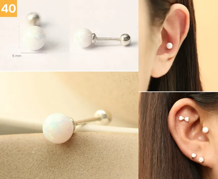 Earrings MinimalBijoux 925 Silver Simple Daily cartilage earring 20g