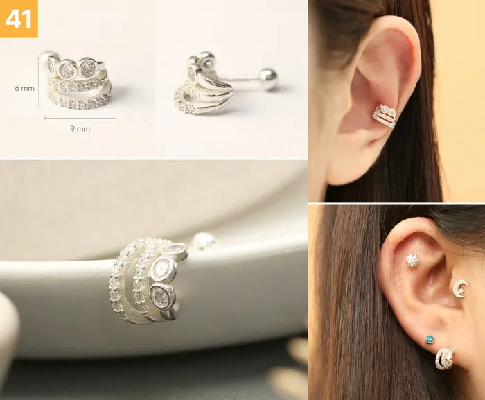 Earrings MinimalBijoux 925 Silver Simple Daily cartilage earring 20g