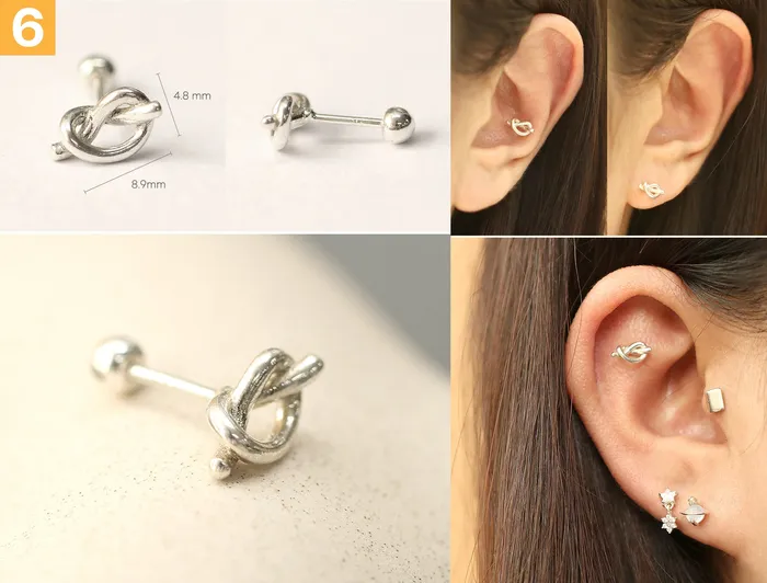 Earrings MinimalBijoux 925 Silver Simple Daily cartilage earring 20g