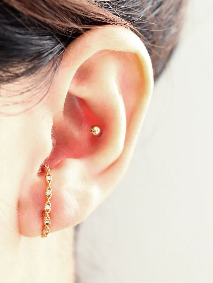 Earrings MinimalBijoux Point CZ Ear cuff earring