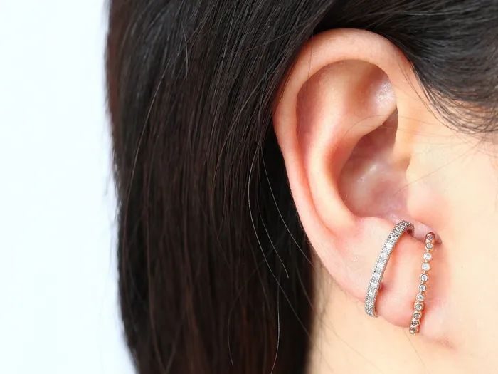 Earrings MinimalBijoux Point CZ Ear cuff earring