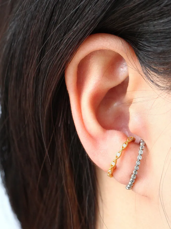 Earrings MinimalBijoux Point CZ Ear cuff earring