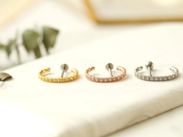 Earrings MinimalBijoux Point CZ Ear cuff earring