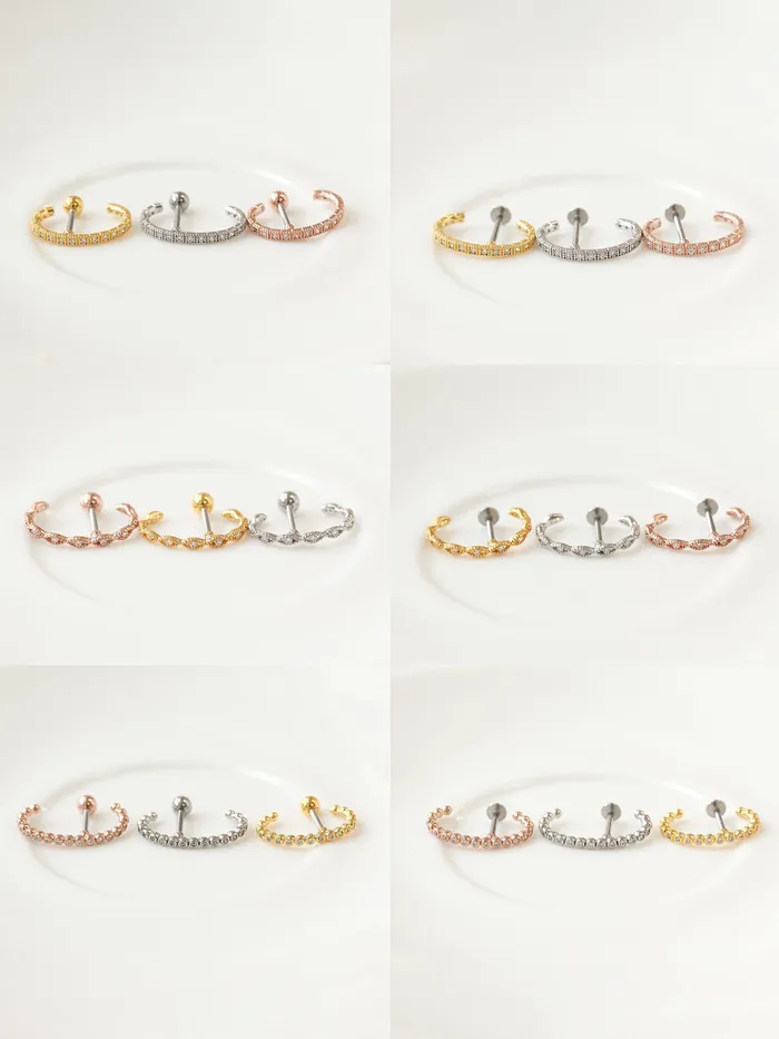 Earrings MinimalBijoux Point CZ Ear cuff earring