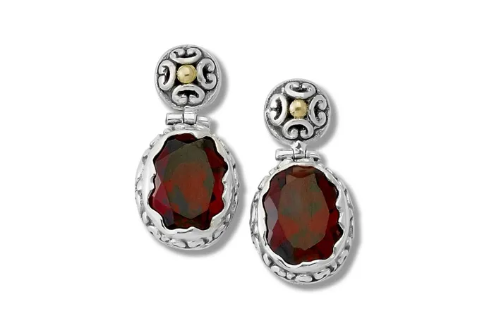 Earrings Samuel B Gagak Earrings Garnet