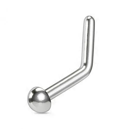Earrings Tulsa Body Jewelry Dome Stainless LBend Nose Stud