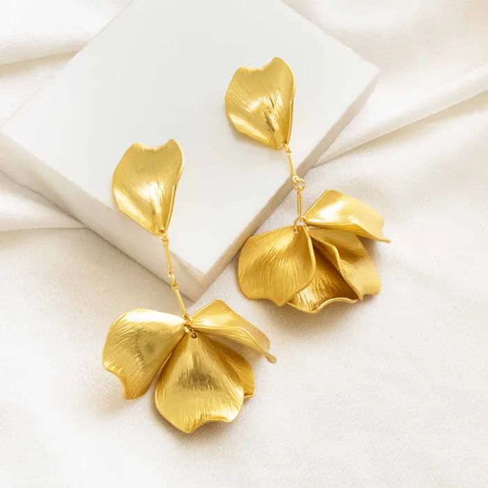 Earrings Upakarna Statement Floral Drop Earrings