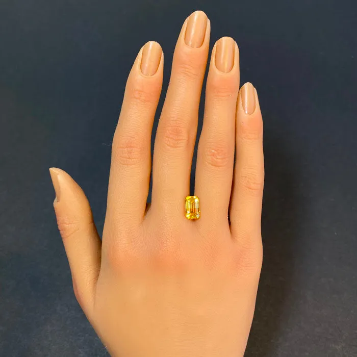 Earrings vendorunknown Emerald Cut BiColor Yellow Sapphire 355 Carats