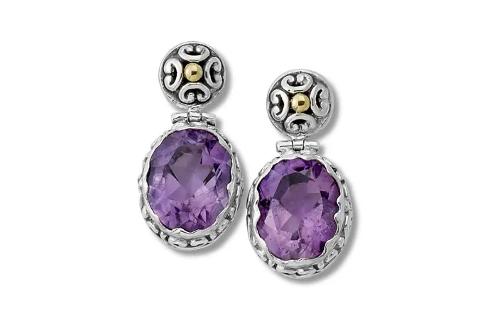 Gagak Earrings Amethyst Samuel B Earrings