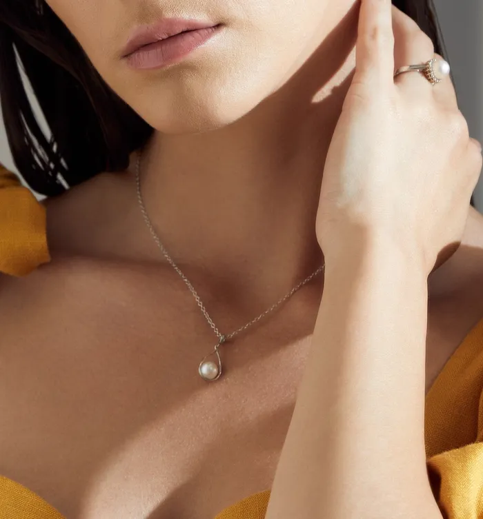 Japanese Akoya Pearl Darling Pendant SPT Necklaces